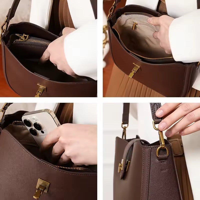 Sac Elena Compact - Cuir Véritable