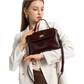 Sac Élégance - Bordeaux & Cuir Véritable