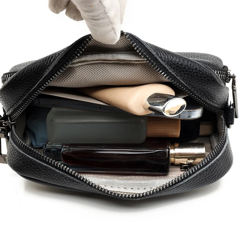 Sac Maë Compact – Cuir Véritable Grainé