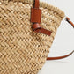 Sac Palma – Osier Tressé & Anses en Cuir